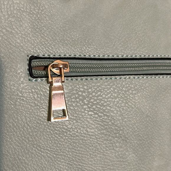 Mint Green and White Tote Bag - Picture 7 of 14